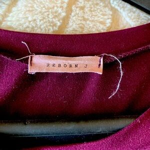 Burgundy long sleeve maxi